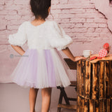 lavender Iceland Party Frock for Lil Girls