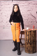 Load image into Gallery viewer, Stylish Corduroy Parisian Feast Skirt Set for Girls
