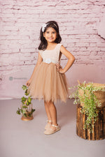 Load image into Gallery viewer, Crochet Top Tulle Gown for Girls 
