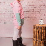Sea Green and Pink Tokyo Hoodie Dress 