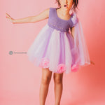  Lavender Crochet Tutu Dress for Girls 