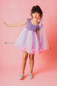  Lavender Crochet Tutu Dress for Girls 
