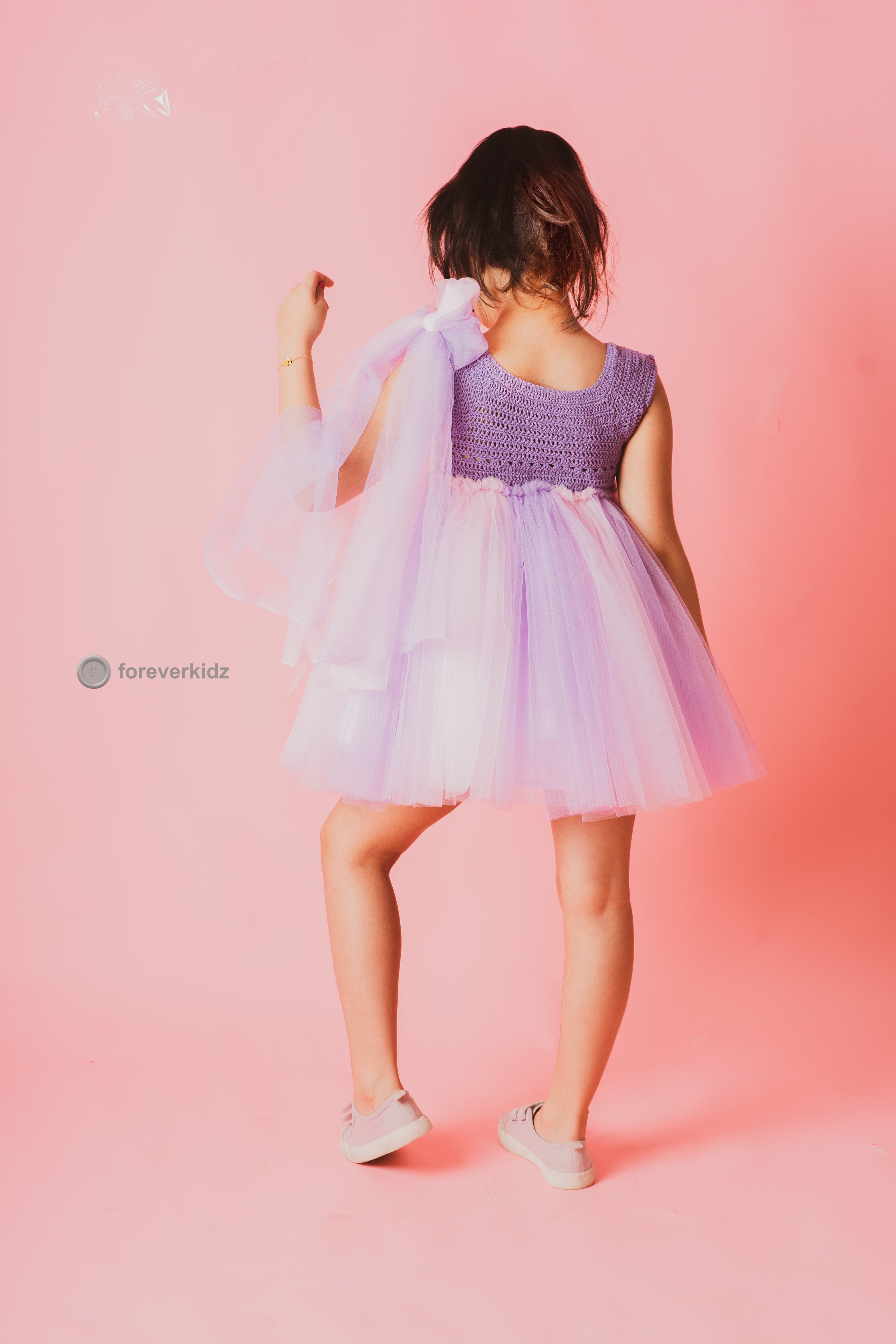 Lavender Crochet Frock for Lil Girls 