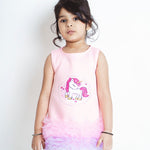 Neoprene body and tulle ruffles Unicorn Dress