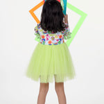 Green Frock with tulle Net 