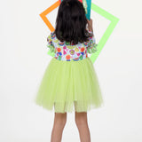 Green Frock with tulle Net 