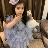 Silver Princess Ruffle Frock