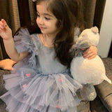 Silver Princess Ruffle Frock
