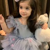 Silver Princess Ruffle Frock