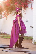 Load image into Gallery viewer, Purple Garden Hi Low Dress
