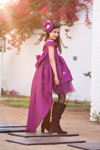 Purple Garden Hi Low Dress