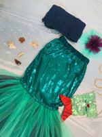 Load image into Gallery viewer, Little Mermaid Dress with Ruffles
