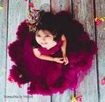 Load image into Gallery viewer, Plum Luxury Party Gown with Tulle Net 
