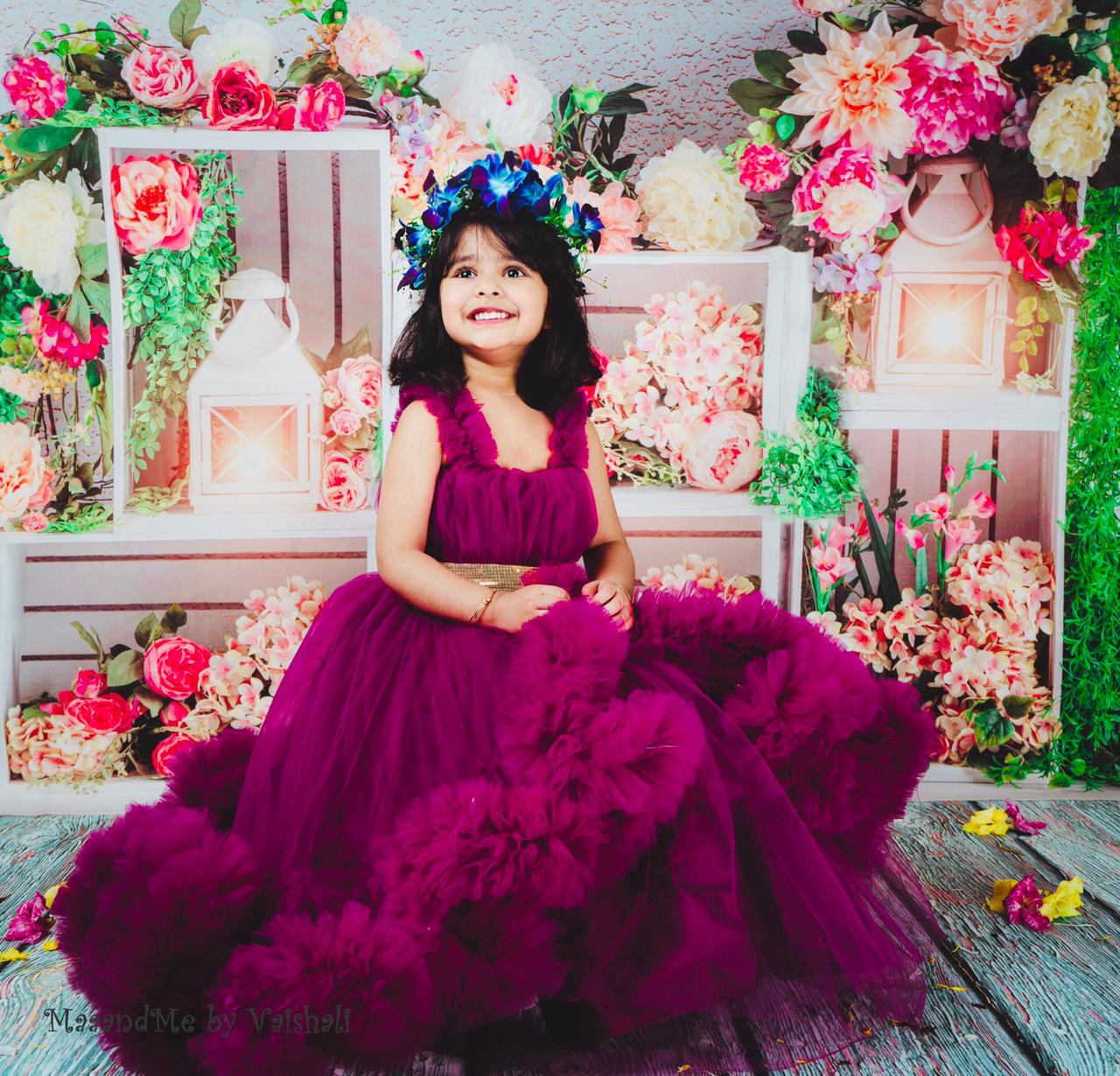 Buy Plum Luxury Party Gown for Girls Online ForeverKidz