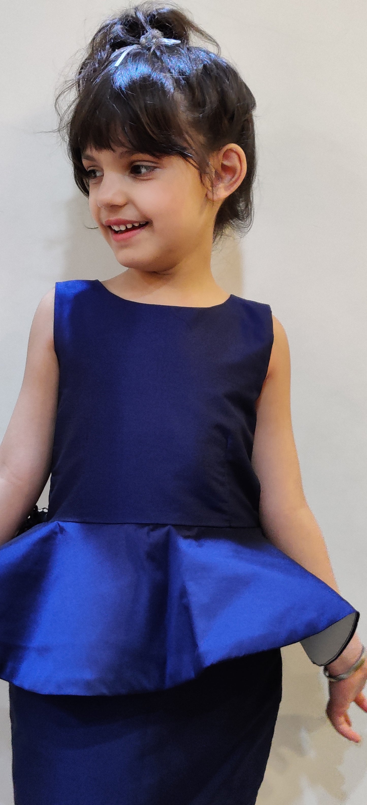 Blue Sapphire Peplum Dress