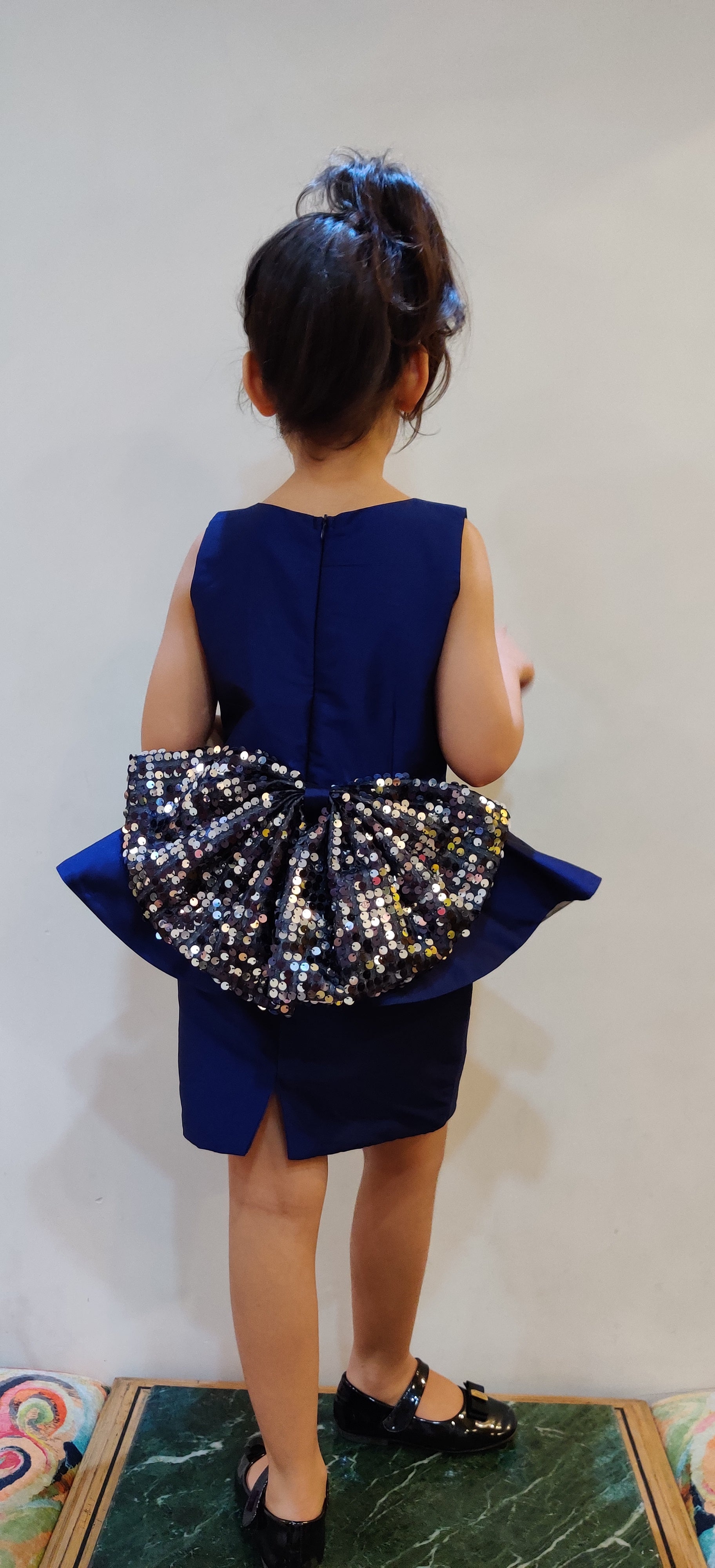 Blue Sapphire Peplum Dress