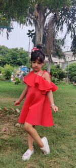 Load image into Gallery viewer, red dress for girls
