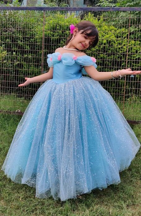 Princess Pink/blue Sequin Tulle Ball Gown Prom Dress - VQ
