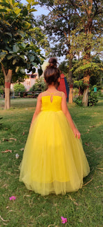 Load image into Gallery viewer, Yellow Lily Party Dress
