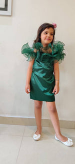 Load image into Gallery viewer, Lush Green Ruffled Dress

