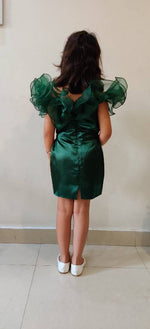 Load image into Gallery viewer, Lush Green Ruffled Dress
