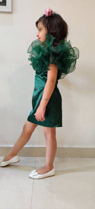 Lush Green Ruffled Dress