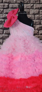 Shades of Pink Ruffled Dress