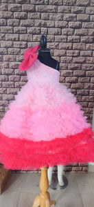 Shades of Pink Ruffled Dress