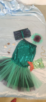 Load image into Gallery viewer, Little Mermaid Dress with Tulle net
