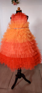 Ruffled gowns for girls