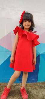 Load image into Gallery viewer, red dress for girls
