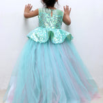 Seagreen hilow kids birthday dress