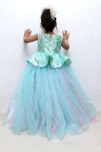 Seagreen hilow kids birthday dress