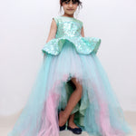 seagreen hilow party gown