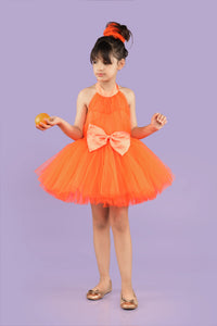 Orange Pulp Dress for Girls