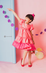 Load image into Gallery viewer, Peach Macaron Frilly Dress
