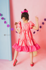 Load image into Gallery viewer, Peach Macaron Frilly Dress
