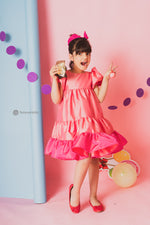 Load image into Gallery viewer, Peach Macaron Frilly Dress
