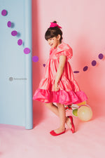 Load image into Gallery viewer, Peach Macaron Frilly Dress
