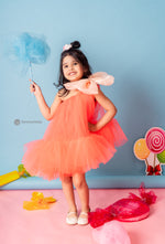 Load image into Gallery viewer, Peachy Litchee Bow Dress
