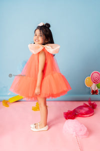 Peachy Litchee Bow Dress