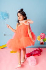 Load image into Gallery viewer, Peachy Litchee Bow Dress
