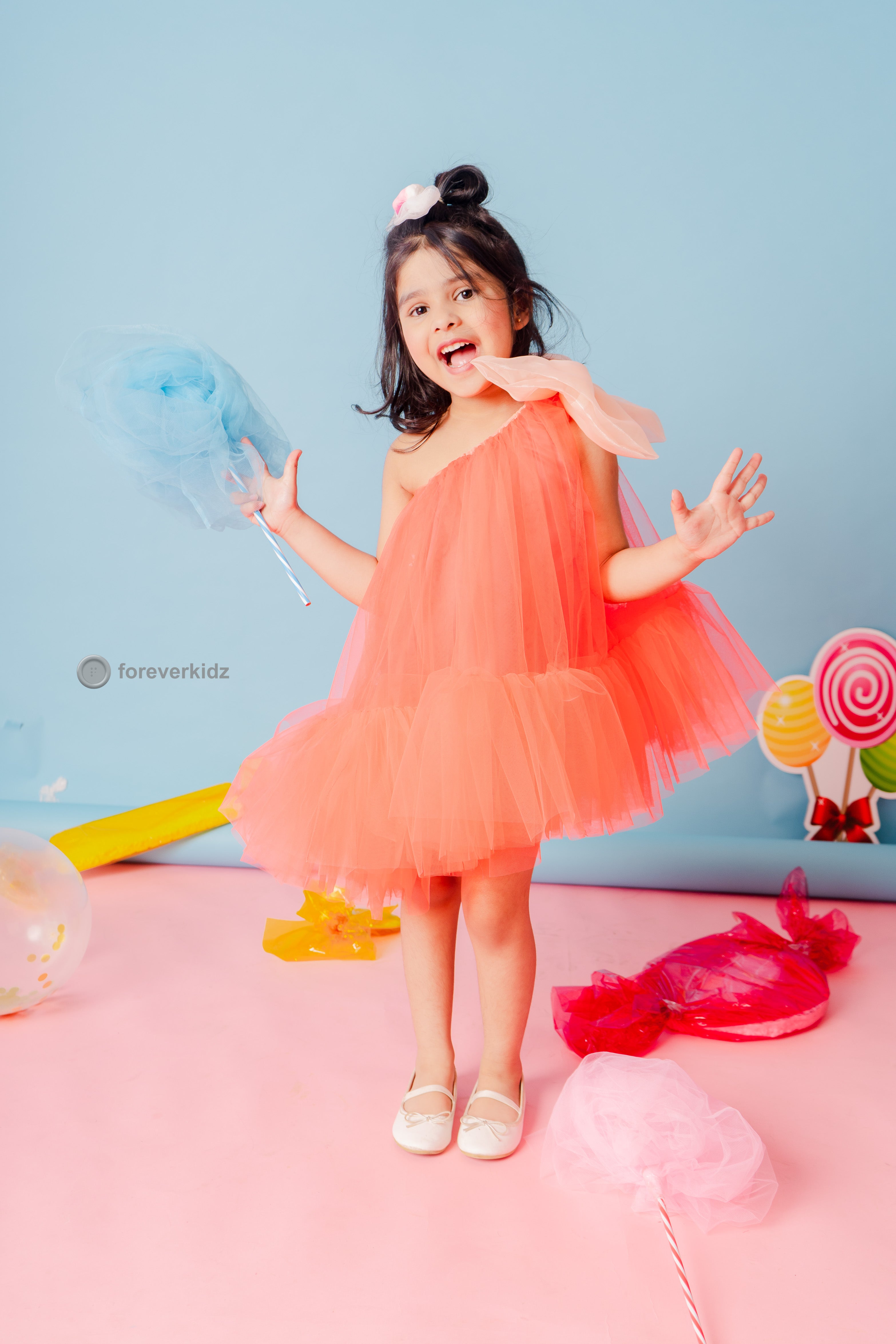 Peachy Litchee Bow Dress