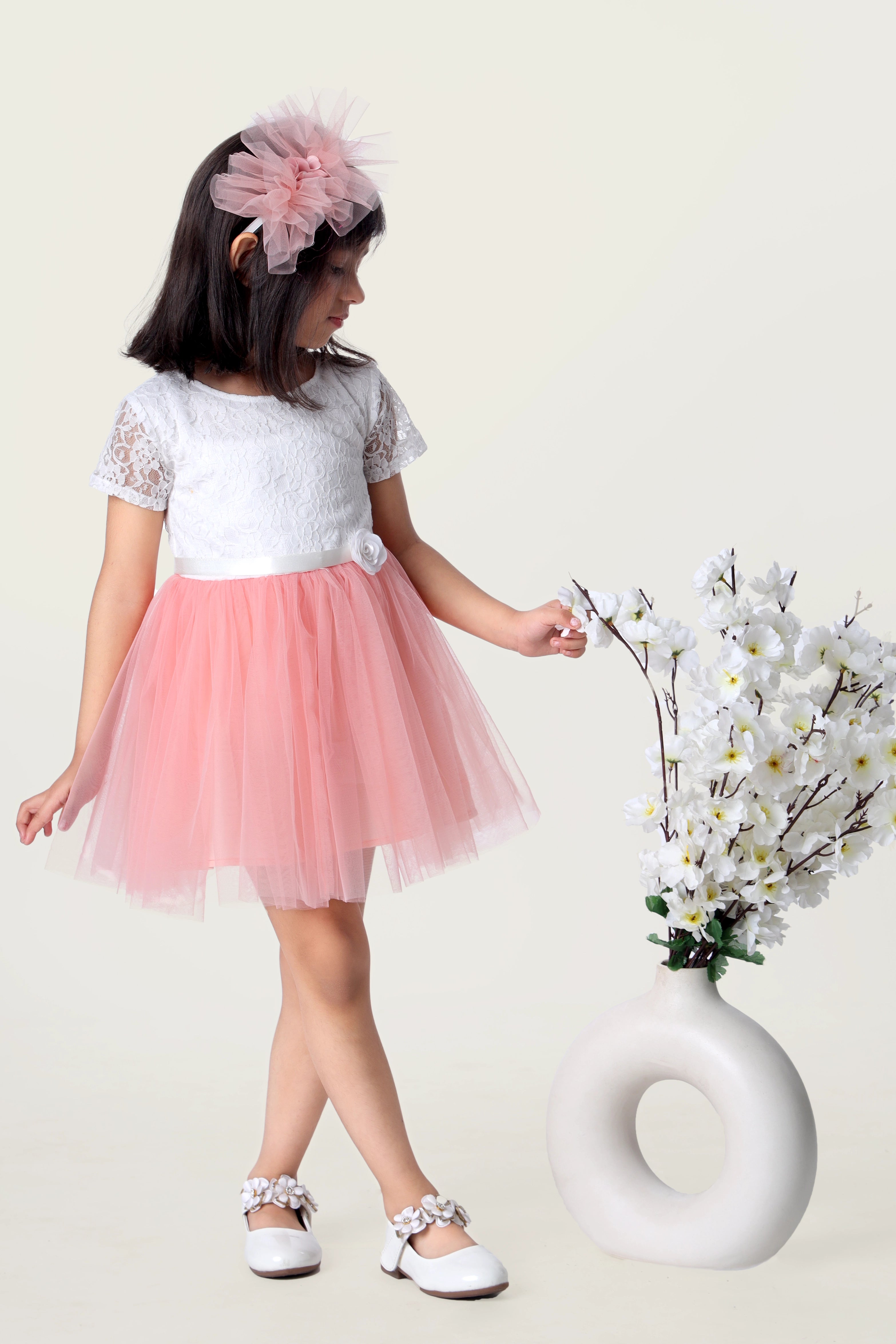 Peach Frock for Kids