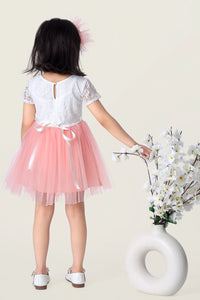 Peach Colour Frock for Little Girls