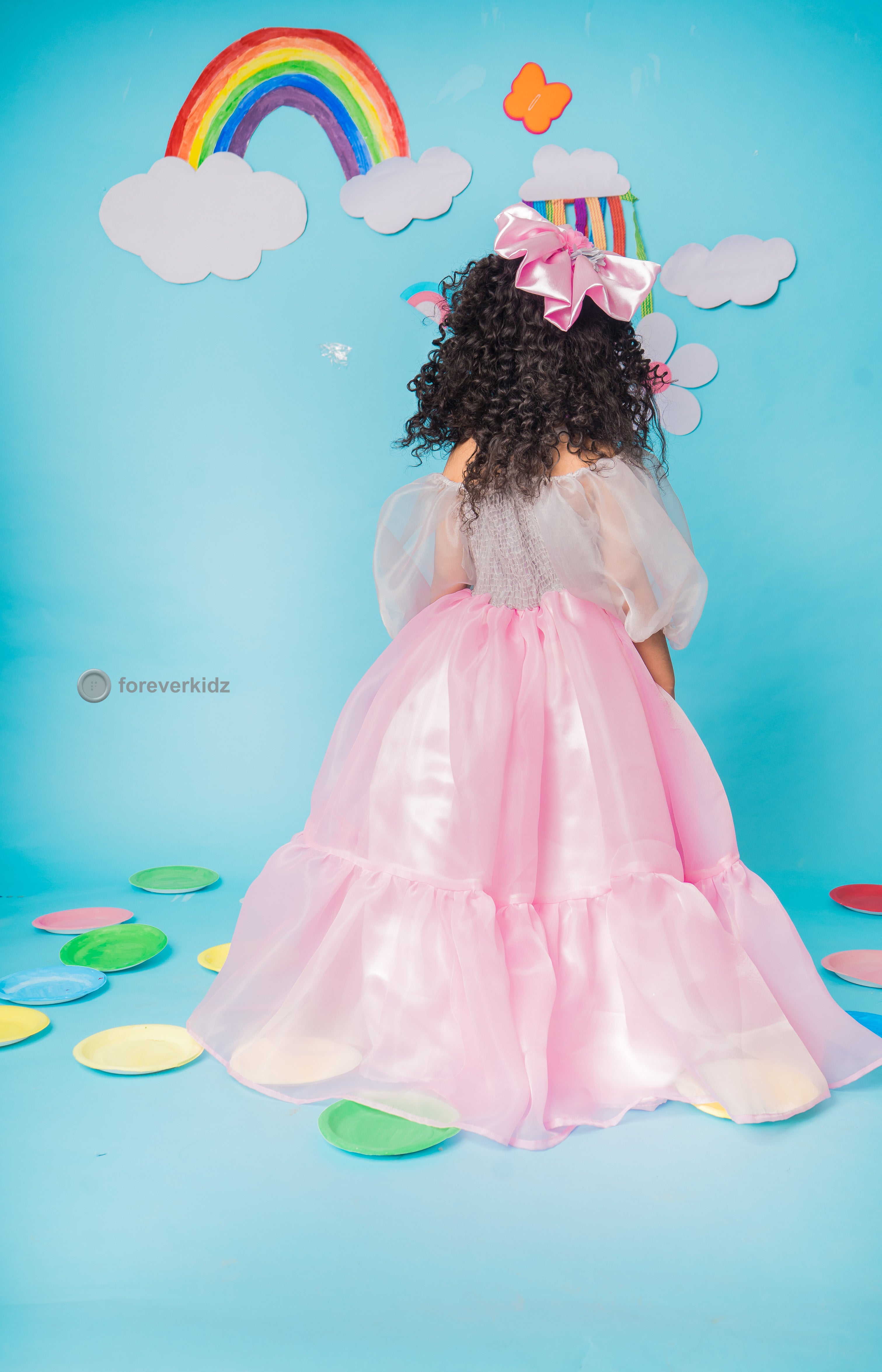 Pink Ruffle Gown for Little Girls