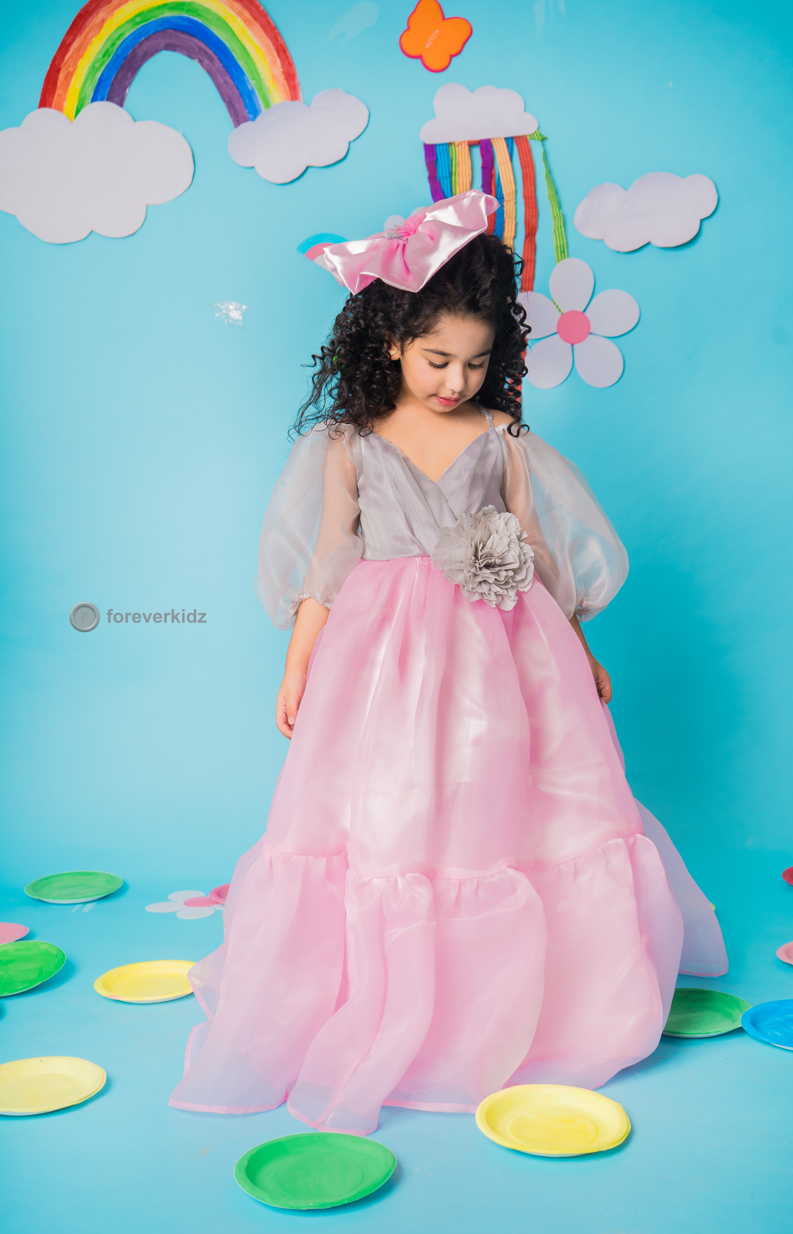 Pink Candy Toffee frilly ruffled Gown