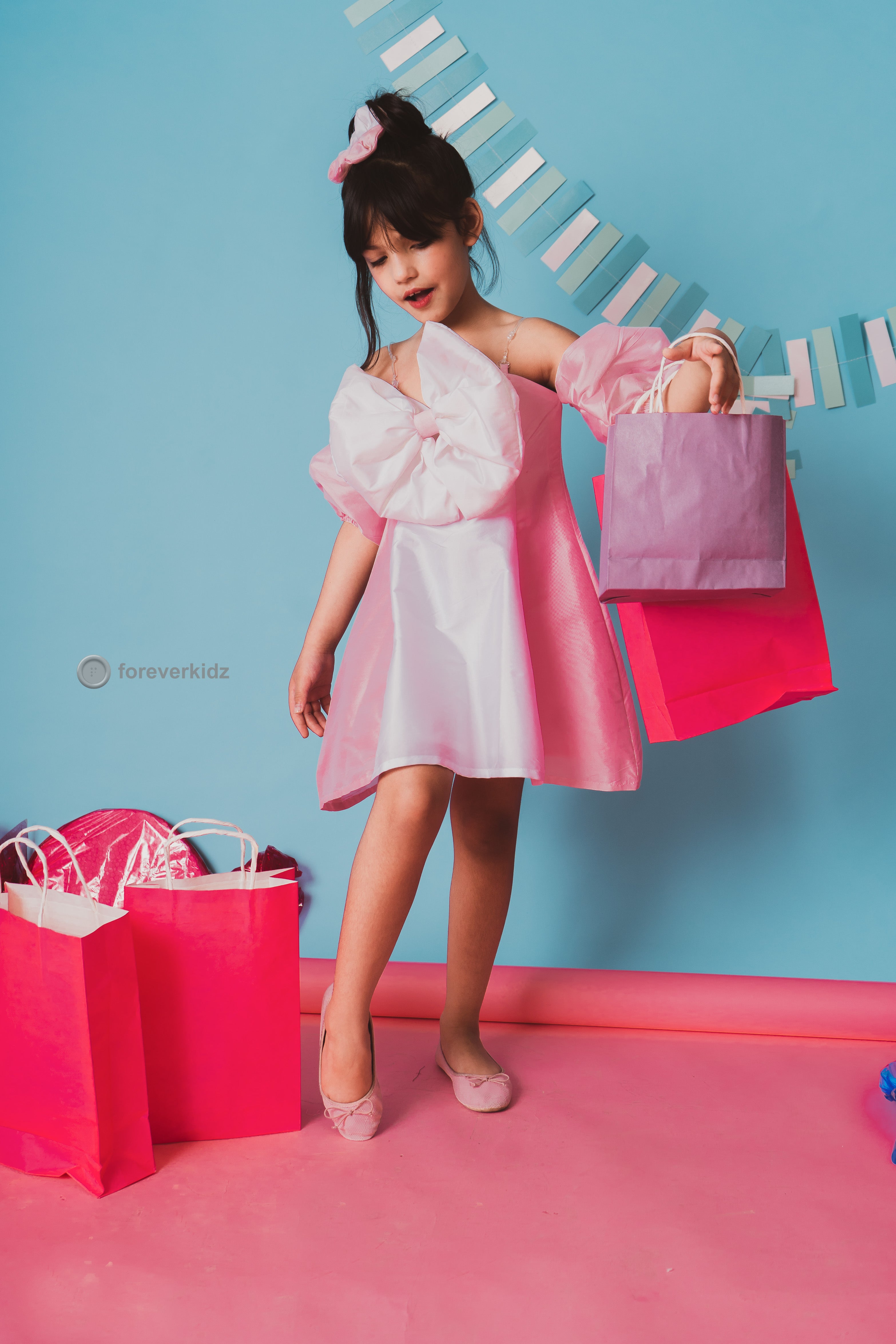 Pink Marshmallow Bow Dress