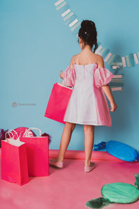 Pink Marshmallow Bow Dress