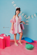 Load image into Gallery viewer, Pink Marshmallow Bow Dress
